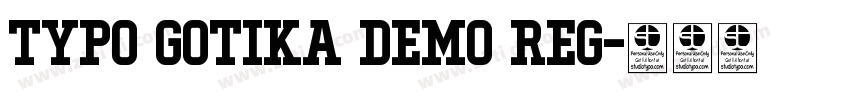 Typo Gotika Demo Reg字体转换